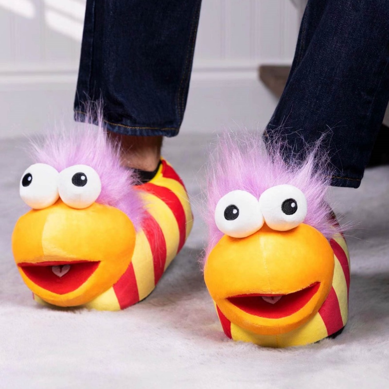 Jumlo Dadka Weyn ee Jilicsan Dhagaxa Gobo Plush Slippers ee Bannaanka