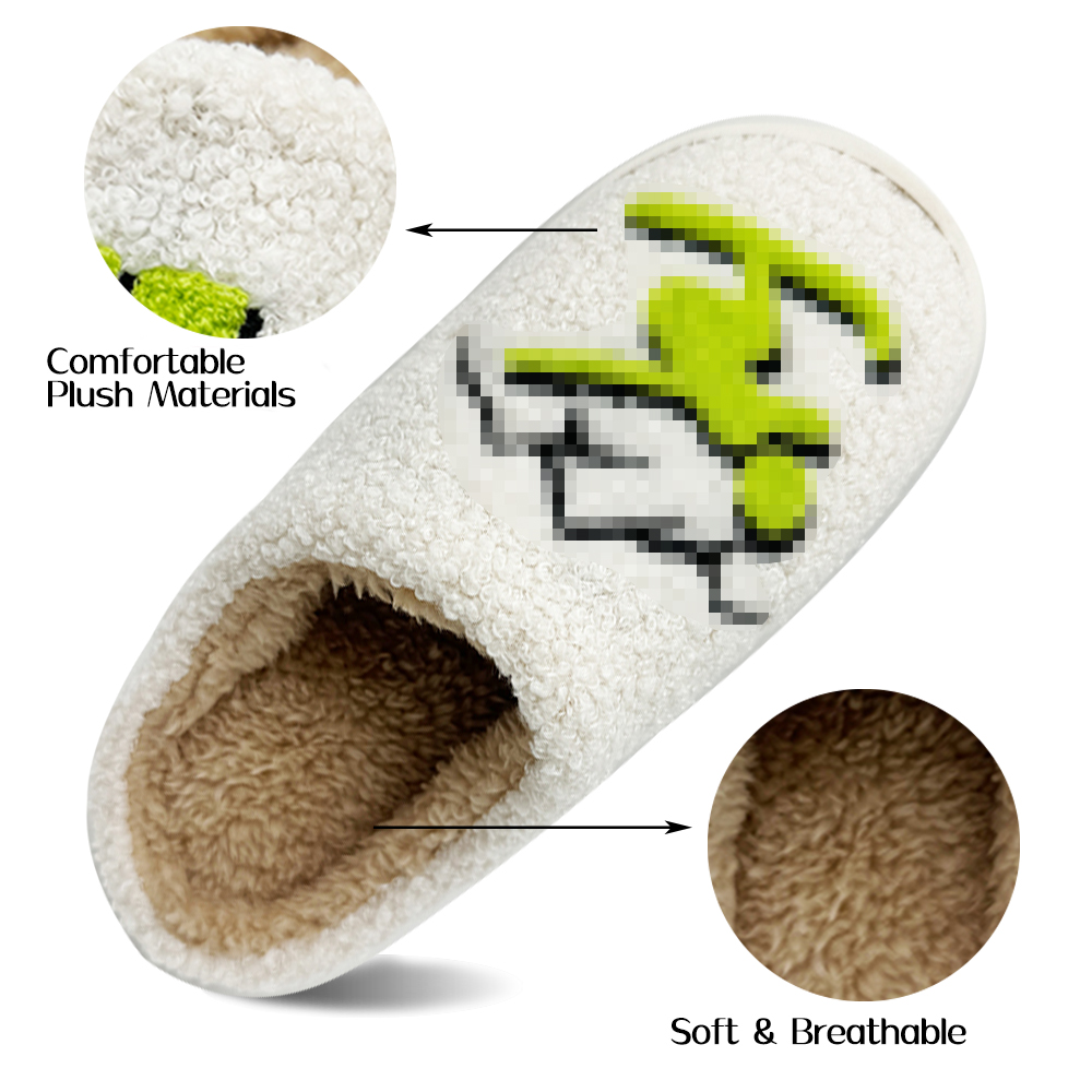 Prilagođene zimske papuče s logotipom Udobne tople plišane kućne papuče za zimu u zatvorenom prostoru