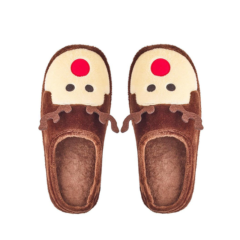 New Design Festivitéiten Chrëschtdag Reindeer Mule Slippers Dammen Red House Slippers