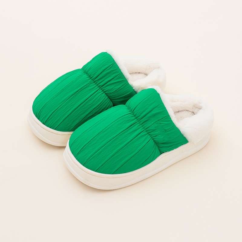 Fashion Winter Home Slippers Flat Floor Shoes Non-slip Soft Warm House Slippers Para sa Mag-asawang Mahilig