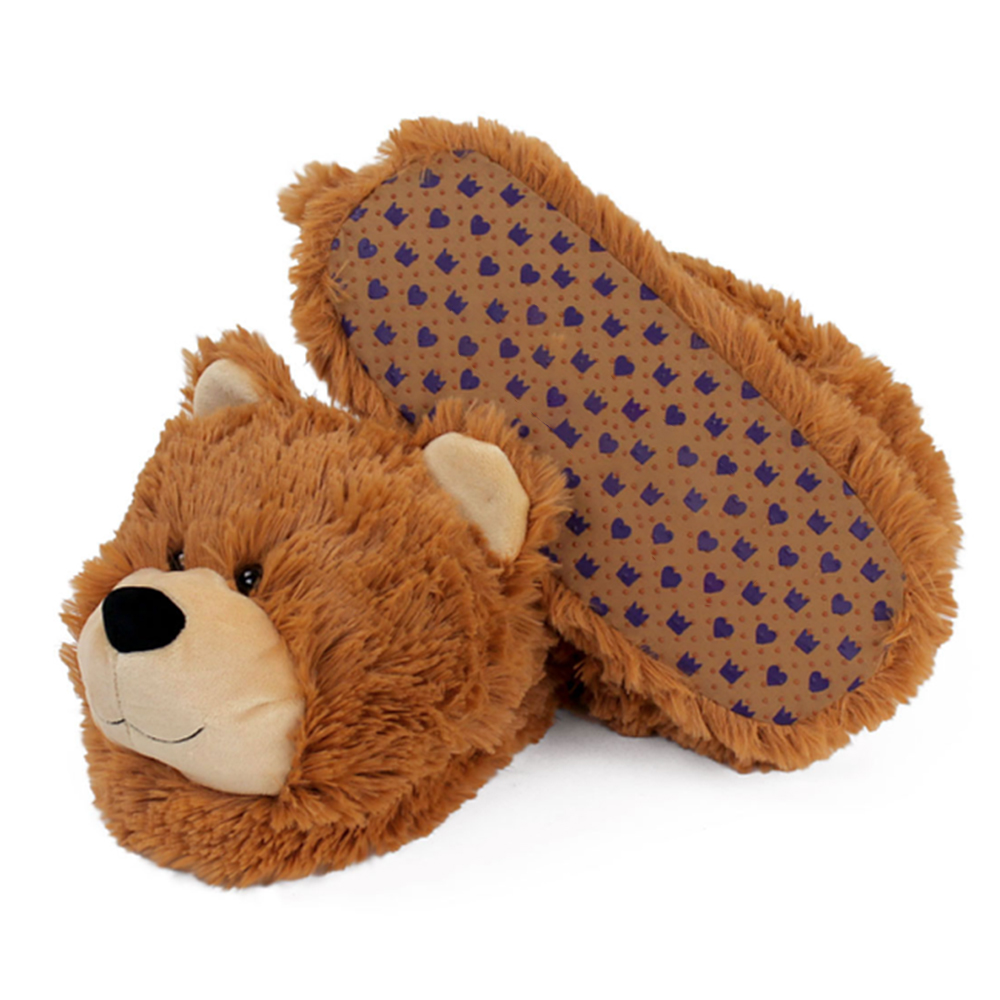 Soft Teddy Bear Slippers Indoor House Schuhe Plüsch Dammen Pelz Slippers Grousshandel Fuzzy Bear Slippers