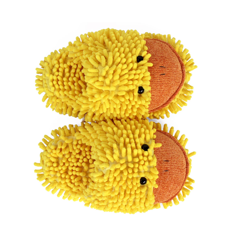 Ọnụ ahịa ụlọ ọrụ fuzzy Duck Message Plush Slippers Bedroom Shoe Slide maka ụmụaka ụmụaka