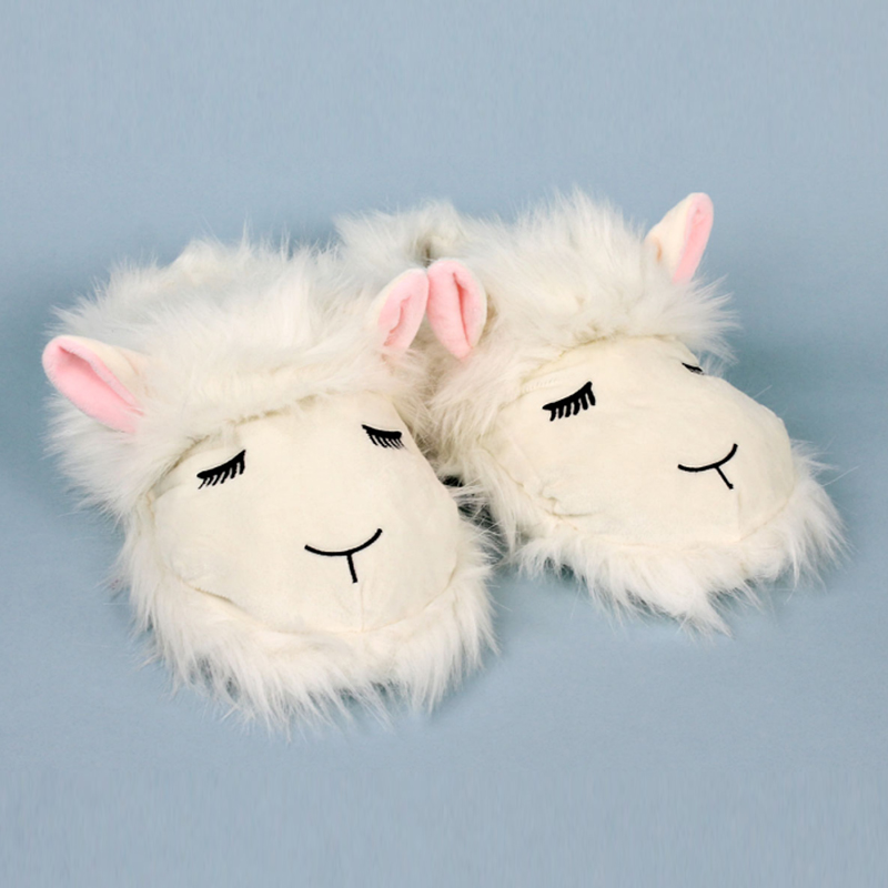 Grousshandel gemittlech Fraen Fuzzy Lamb Slippers