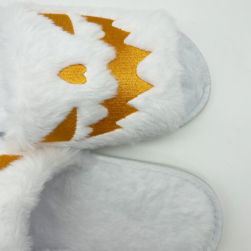 Halloween Pumpkin Slipper White Faarf Jackolantern Slipper fir Erwuessener Männer Fraen