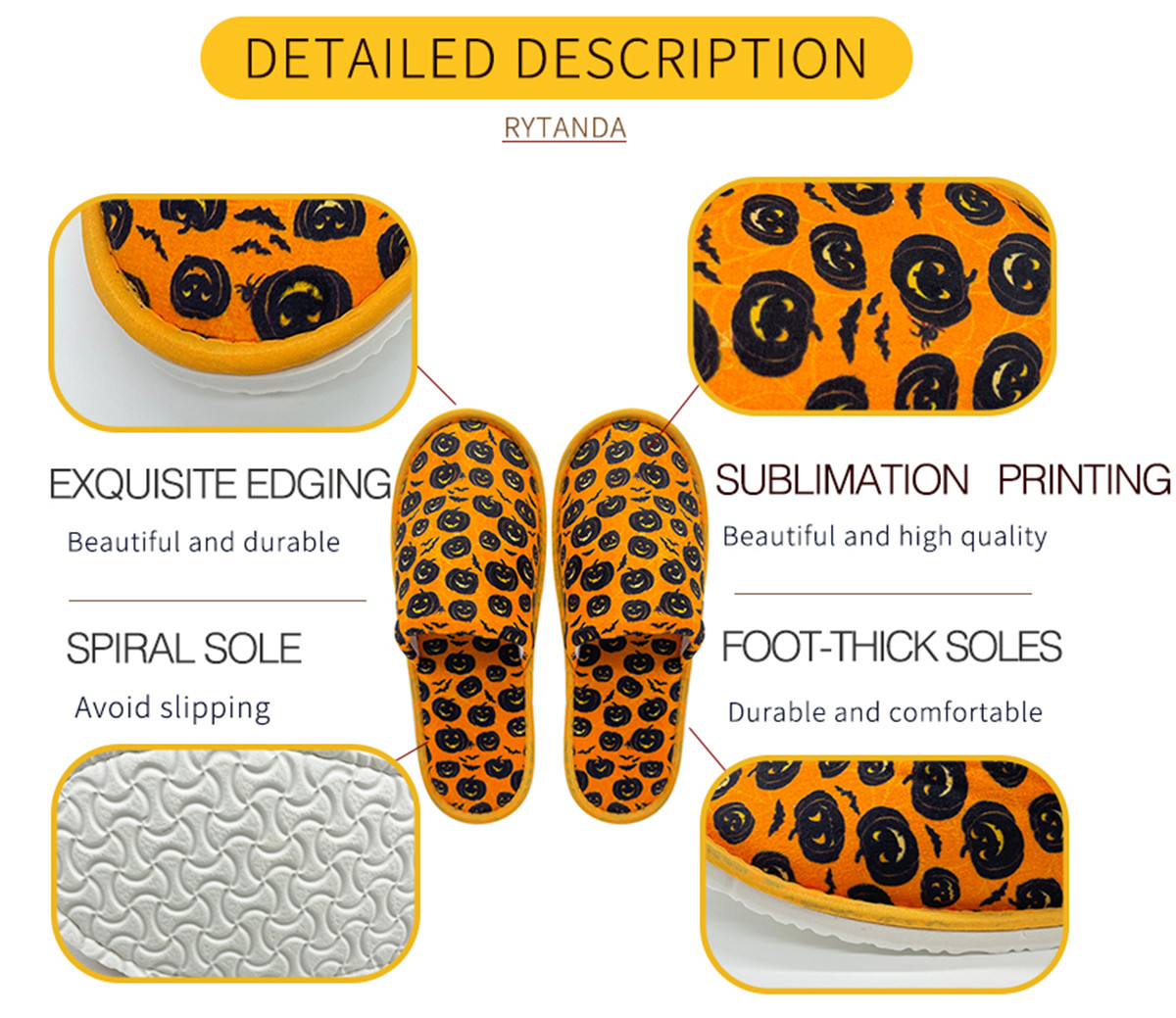 Halloween theme hotel slippers Eva-3