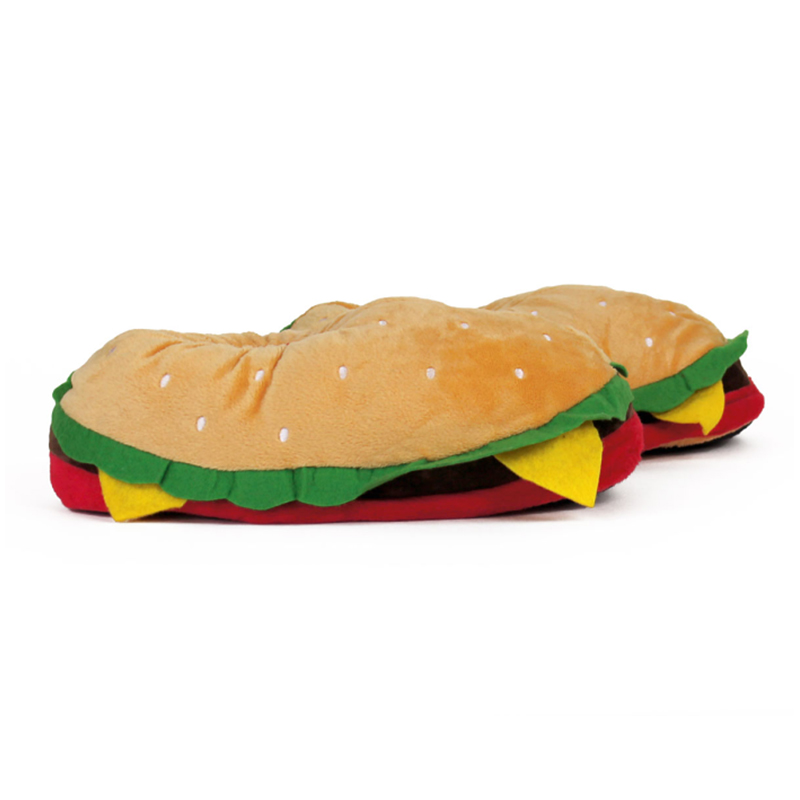 Unisex Factory Cute Hamburger Slippers Funny Animal βελούδινα παιχνίδια παντόφλες σανδάλια