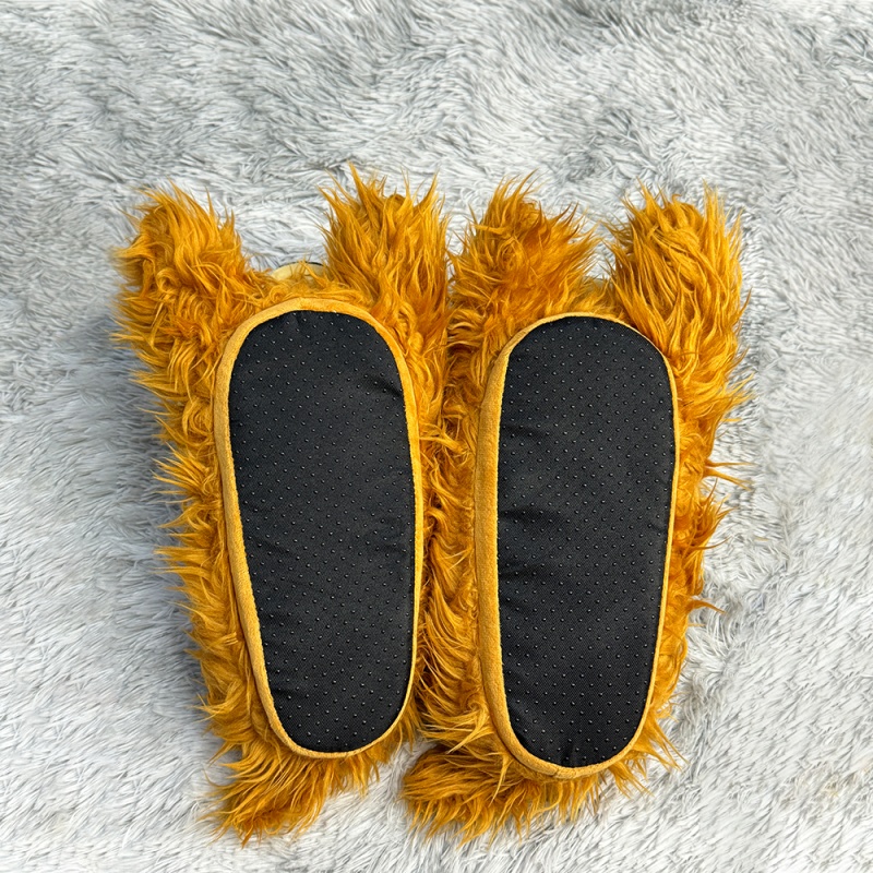 Highland Cow Slippers with Flowers Anti-Slip Scottish Cow Soft Hot Animal Home Slippers Ime ime ụlọ nwere sọks.