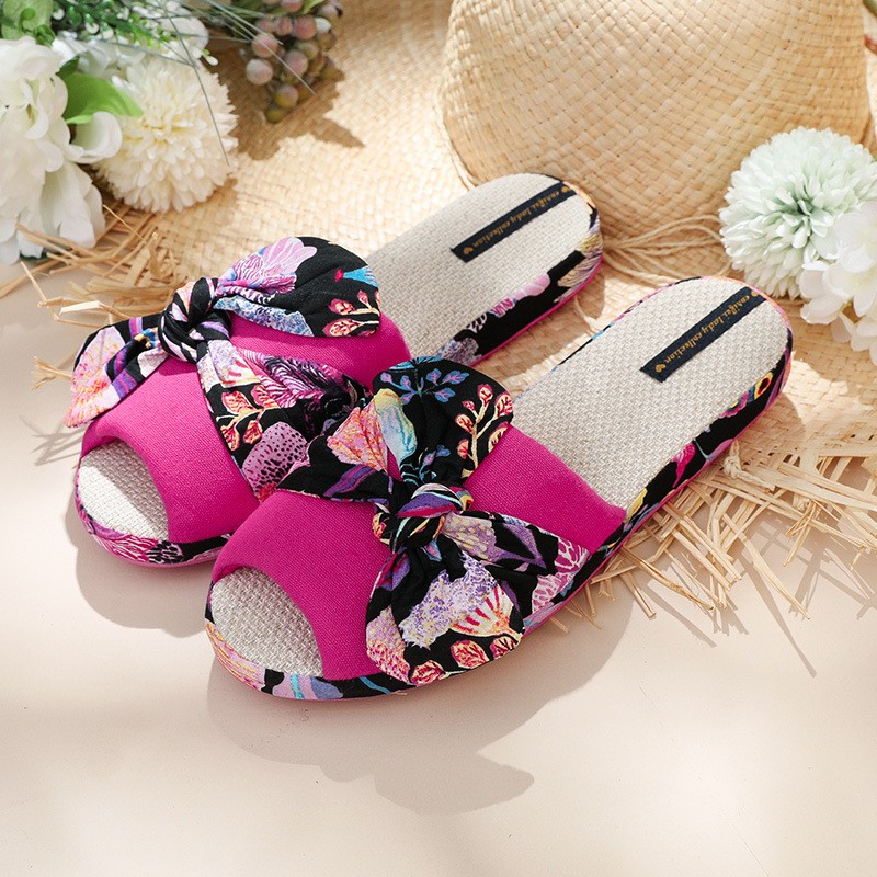 I-House Cloth Art Slippers Ladies Spring kanye ne-Autumn Indoor Ladies Style Floor