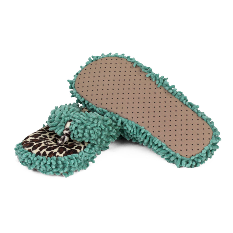 Ritenga Moko Fluffy Fuzzy Leopard Spa Fur Home Outdoor Slides Slippers