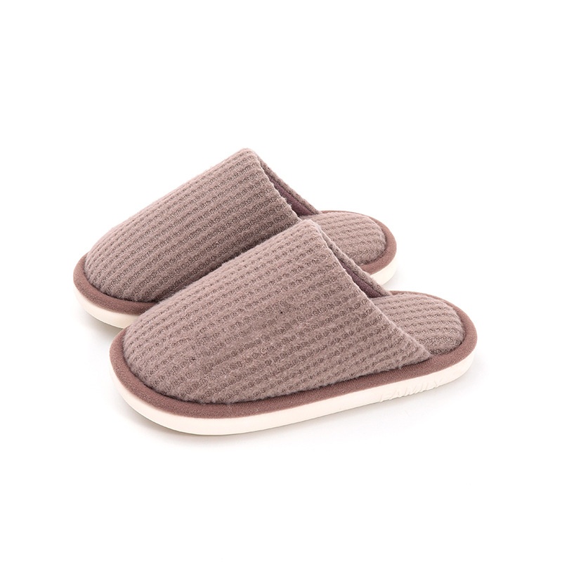 Mga Mainit na Cotton na tsinelas para sa mga Babaeng Lalaki na Anti-Slip Sole Memory Foam Indoor Outdoor House Slippers