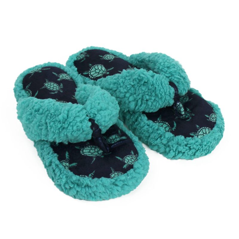 2023 Hierscht / Wanter Sea Turtle Spa Doheem Soft mat Indoor Koteng Plüsch Slippers Damen