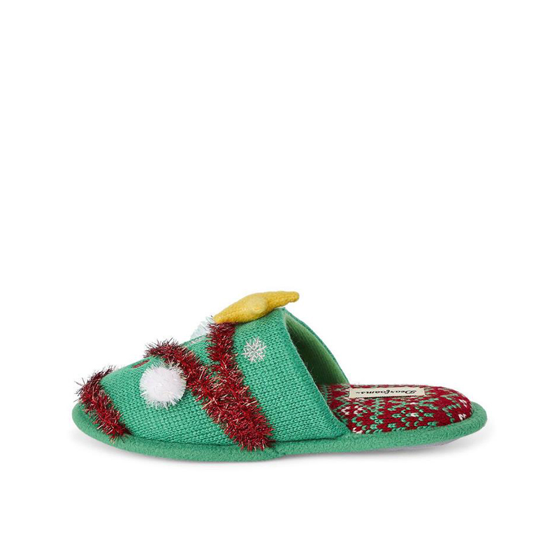 Kids Ugly Christmas Slippers ស្បែកជើងក្នុងផ្ទះរដូវរងា