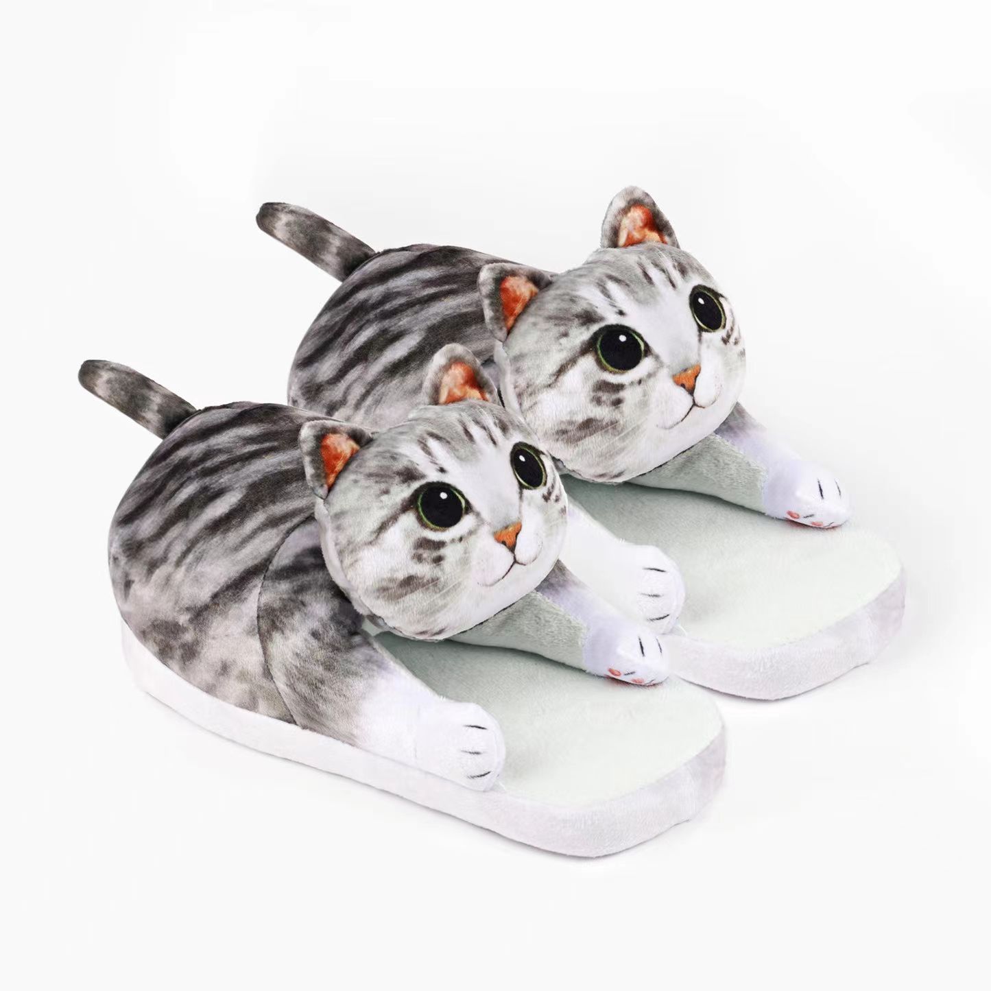 Grosir Cat Slip Spot Nyaman Non-selip Cotton EVA Stuffed Sandal Animal