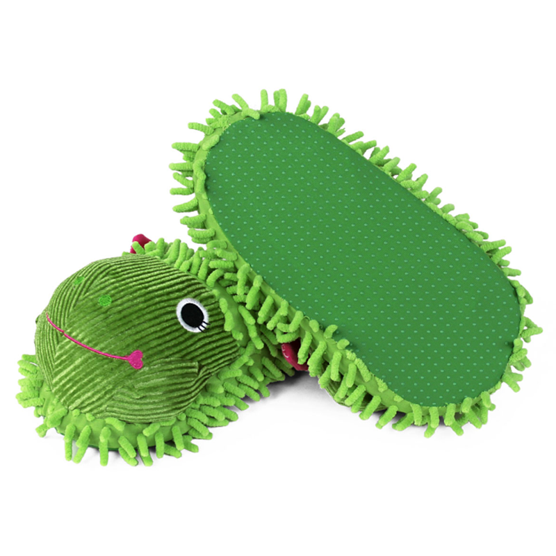 Relax Spa Sister Just For Fun Plush Fuzzy Frog Slippers