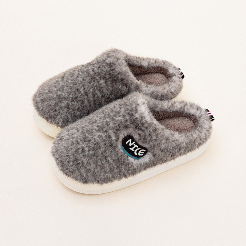 Vroue Winter Binnenshuise Fuzzy Slippers Bont Slippers Sagte Binnesool Huisskoene