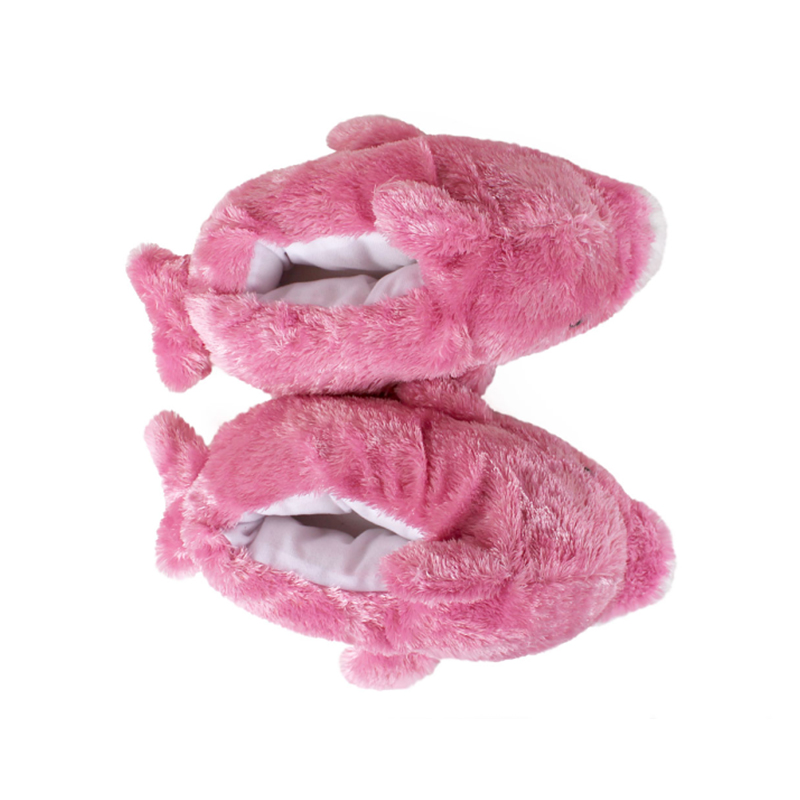 Ọmarịcha ụlọ ọrụ pink Dolphin Animal Slippers Akpụkpọ ụkwụ anụ ụlọ