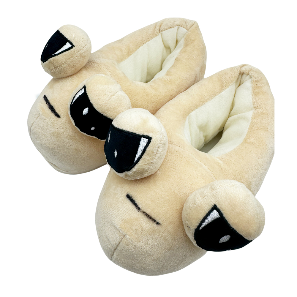 Brògan ùra Pou Alien Brògan Caractaran Cartùn Unisex Pou Plush Slippers bog agus comhfhurtail