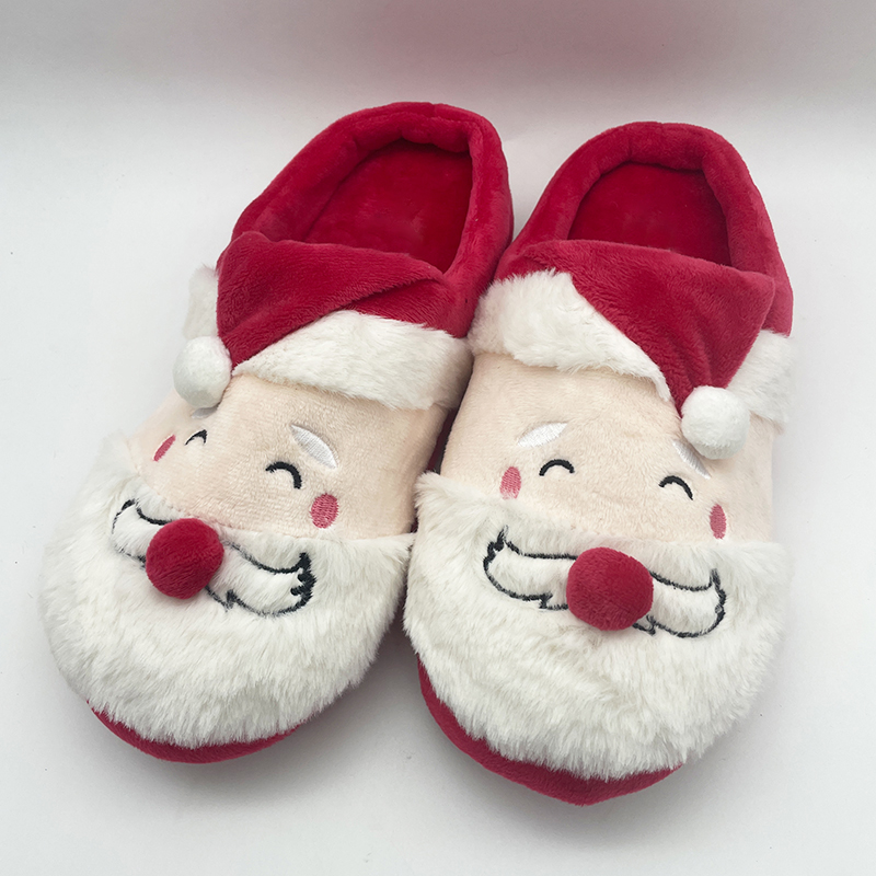 New Arrivals Christmas Xmas Grandpa Plush Slippers Family Gifts Home Bedroom Indoor Shoes