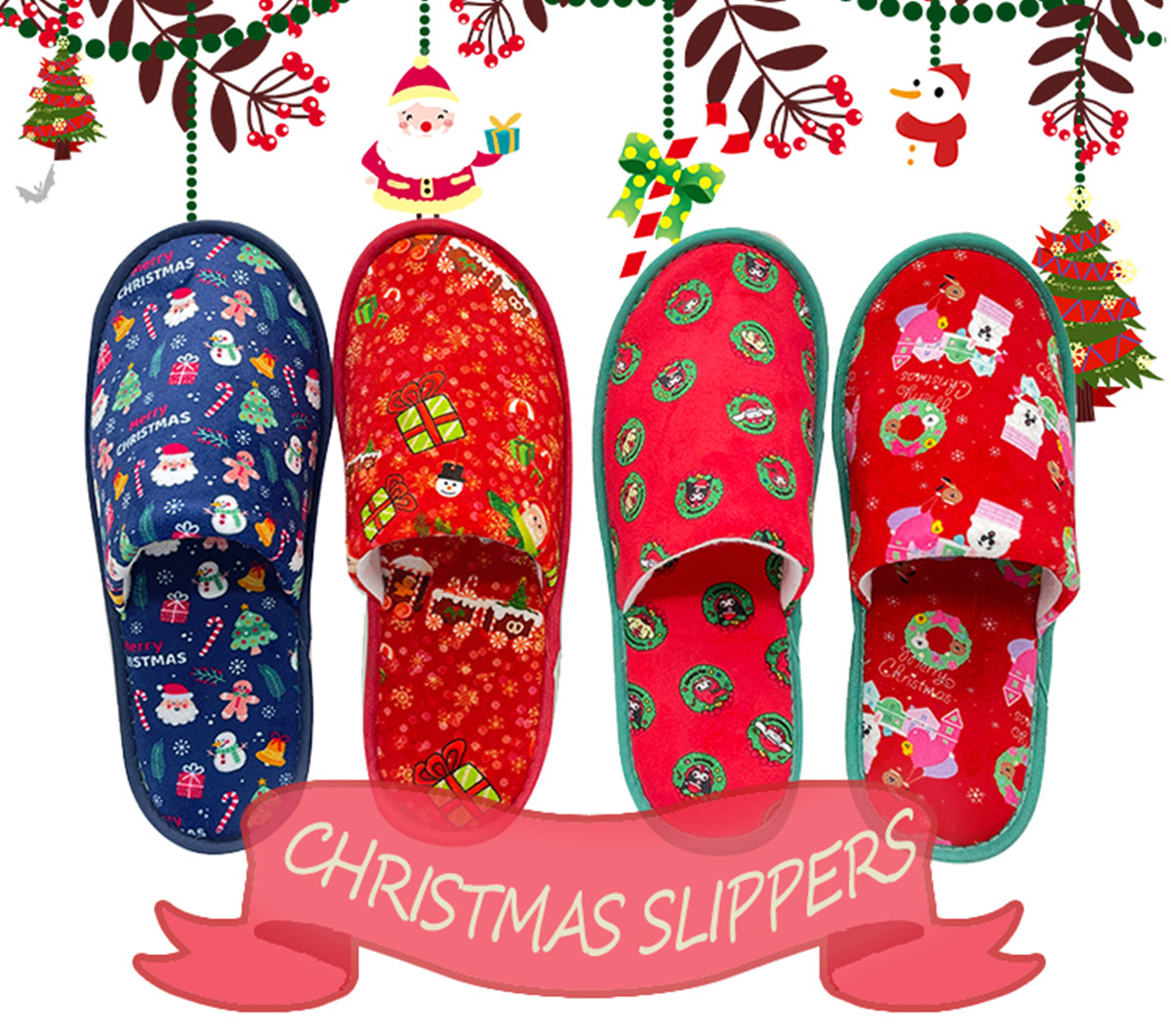 Christmas theme house hotel slippers Eva-1