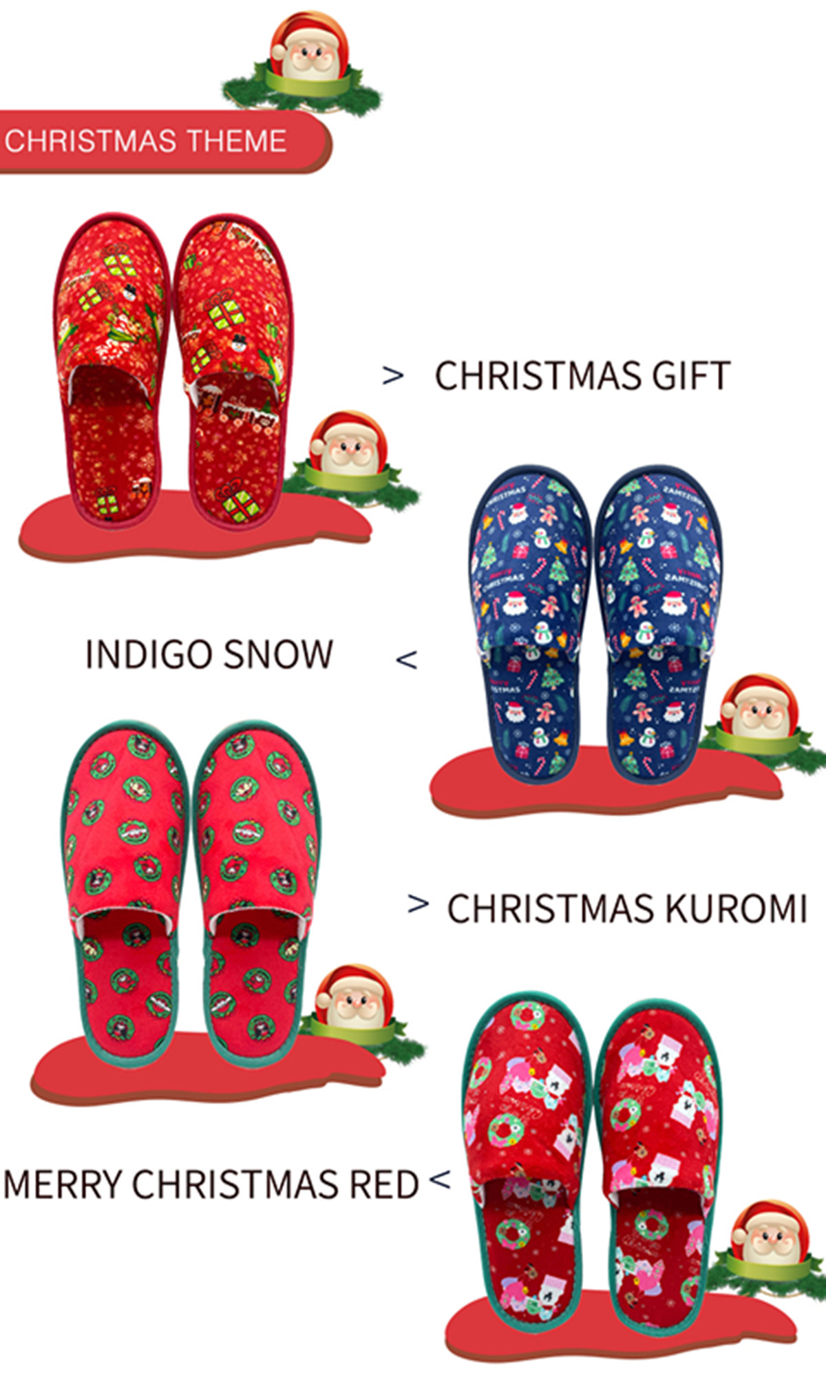 Christmas theme house hotel slippers Eva-2