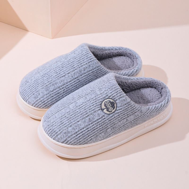 Adults Washable Cotton House Slippers Indoor Bedroom Shoes Breathable Latex Series Non-Slip Sole