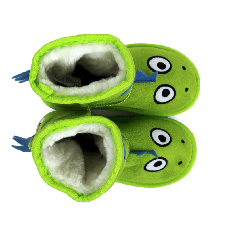 Wholesale Cute Kids Toasty Toez Dinosaur Slippers Green Dino Boot Slippers