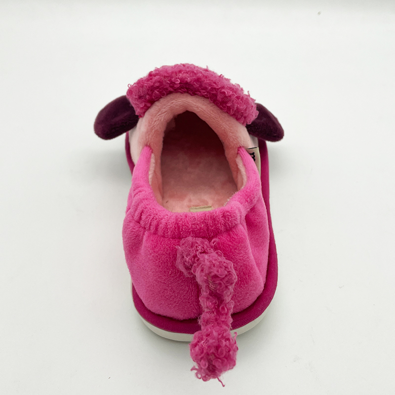 Puppies Furry Shoes Kids Girl Warm Plush Slippers Home Wear Shoes Cute Cartoon Anti-Slip