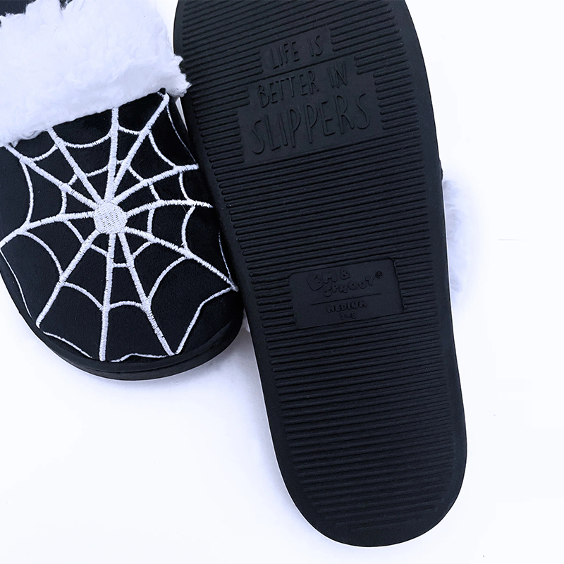 Unisex Factory Cute Spiderweb Slippers Funny Animal Plush Toy Slippers